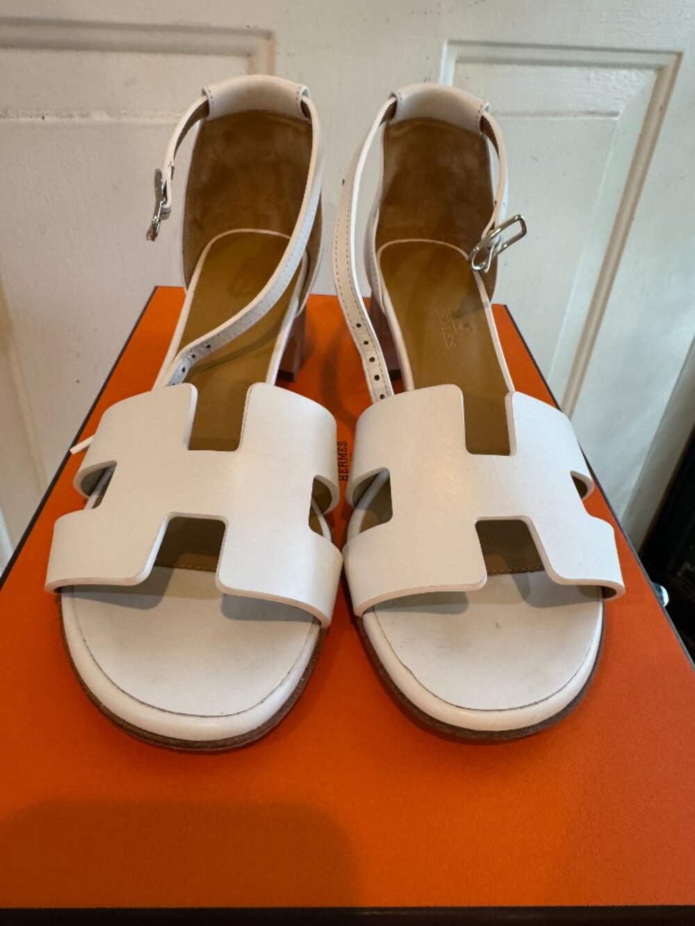 Hermes Encens 50mm block heel sandals